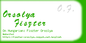 orsolya fiszter business card